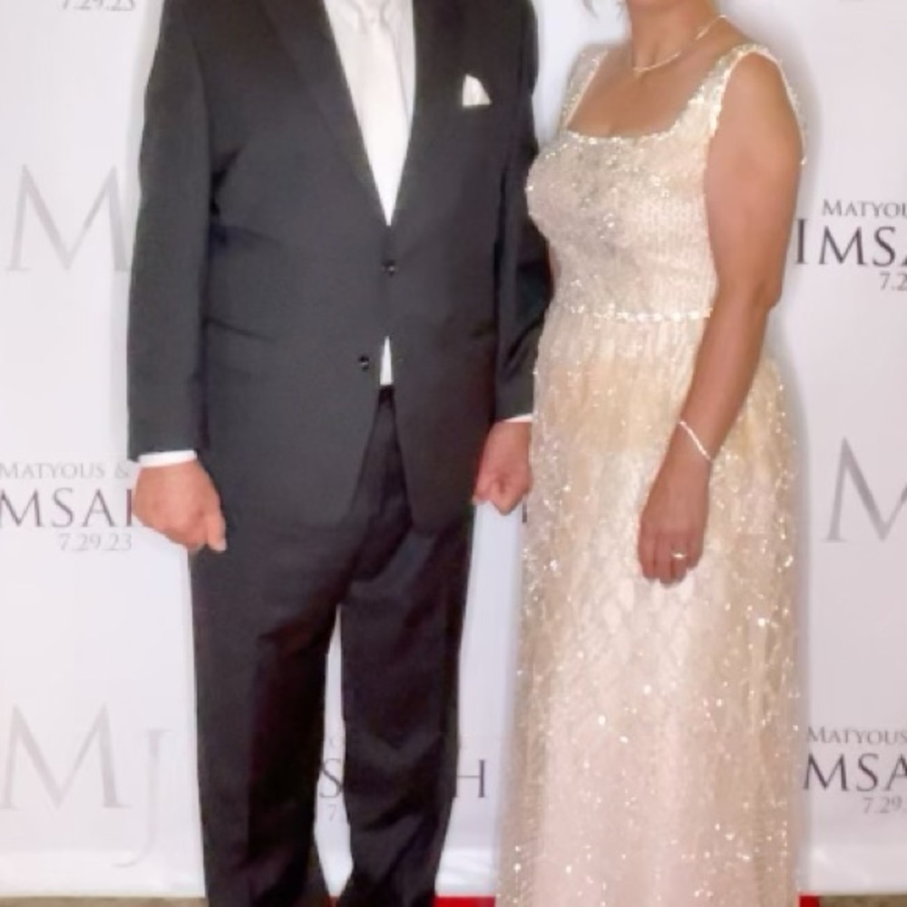Couture Custom Made Maxi Evening Gown. Mother of Groom/Bride